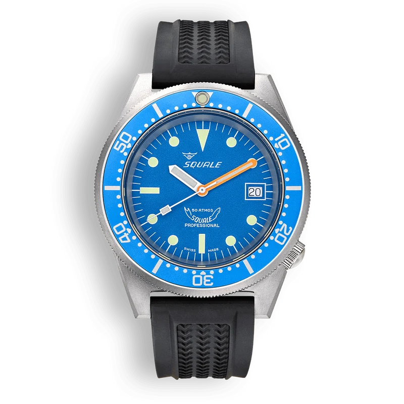 Montre automatique Squale 1521 en acier bleu sablé 1521BLUEBL.VO