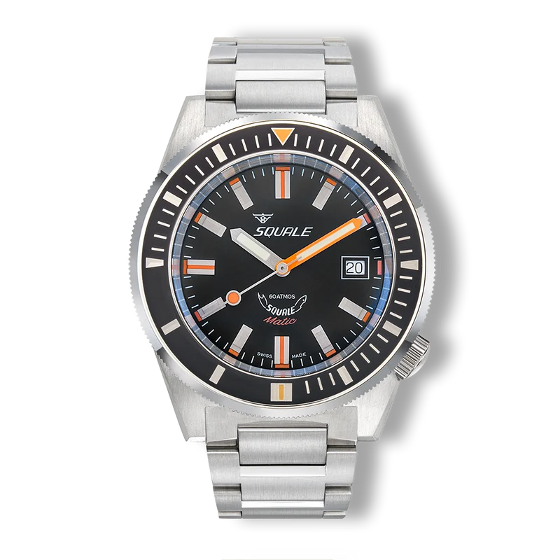 Montre automatique Squale Matic en acier noir satiné MATICXSG.SQ22B