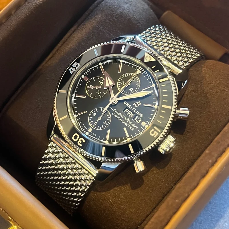 Montre Breitling Superocean Heritage Chrono 44, ensemble complet A13313