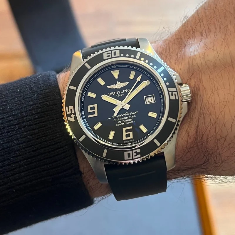 Montre automatique Breitling Superocean A17391, ensemble complet