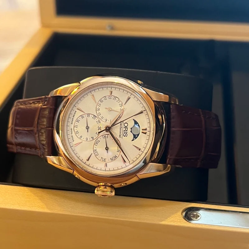 Oris Centennial en or rose 18 carats, ensemble complet, édition limitée