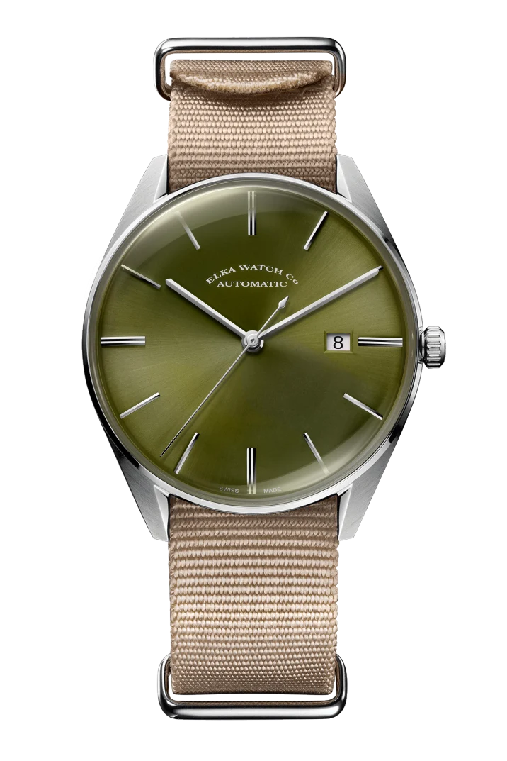 ELKA D05-0901 Automatique Cadran Vert Olive et Beige NATO