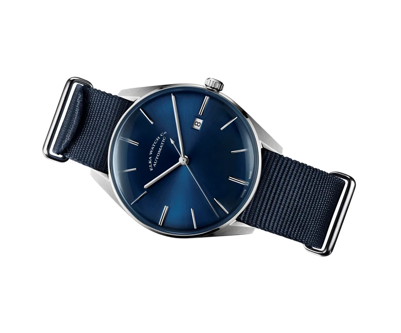 ELKA D02-0902 Automatique Cadran Bleu et NATO Bleu
