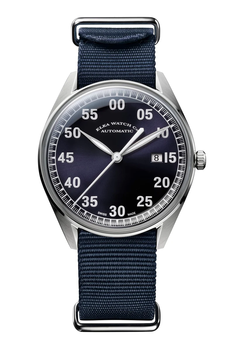 ELKA X03-0902 Automatique Cadran Bleu et Nato Bleu