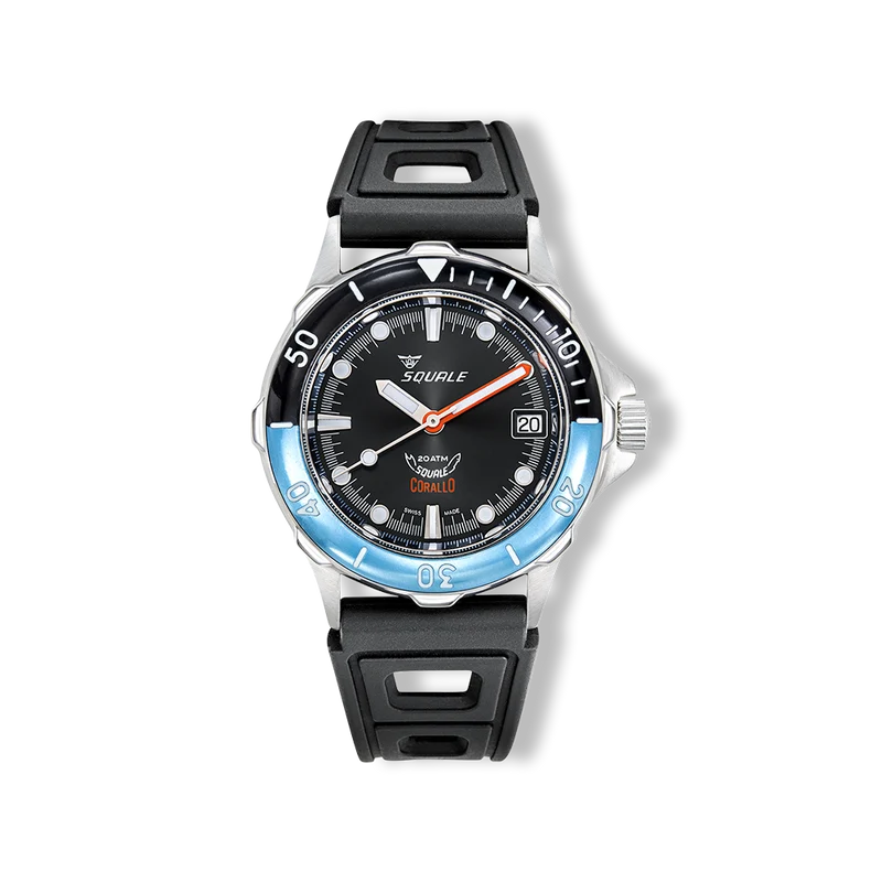 Montre automatique en acier noir Squale Corallo NOS 2008 CORALBICBK.RBK