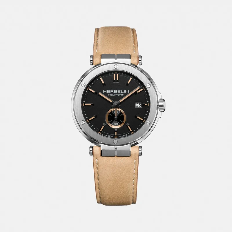 Montre Herbelin Homme Newport en Cuir Beige 18389A24SA