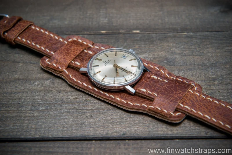 Bund-style Nordic reindeer leather watch strap
