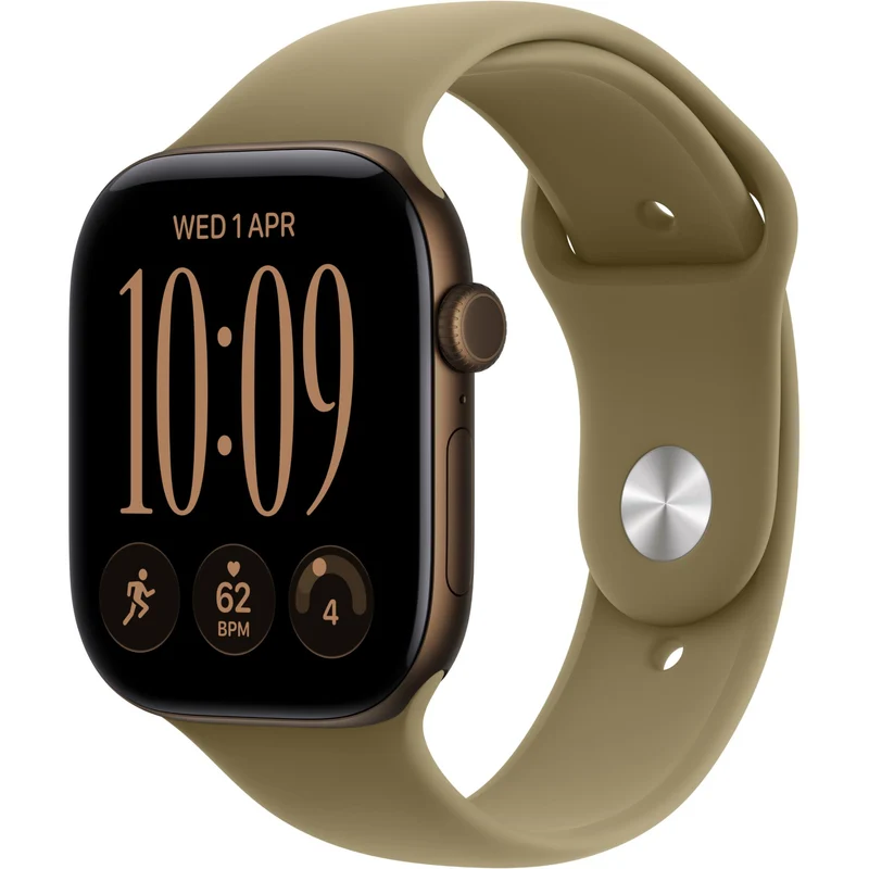 Apple Watch Series 12 46mm Dark Bronze Aluminium Case GPS + Cellular Sport Band (M/L) [Olive]