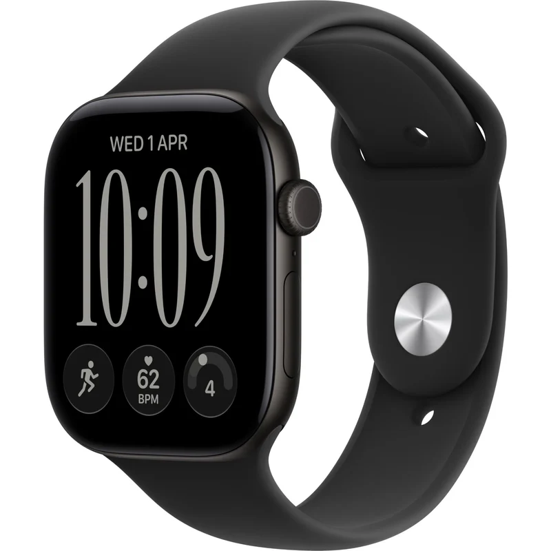 Apple Watch Series 12 46mm Black Aluminium Case GPS + Cellular Sport Band (M/L)[Black]