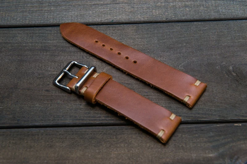Whiskey Cavalier leather watch strap, handmade in Finland