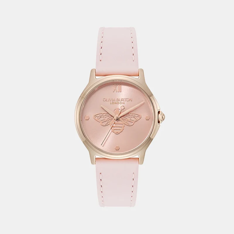 Montre OLIVIA BURTON Femme Classic Bee en Cuir Rose 24000345