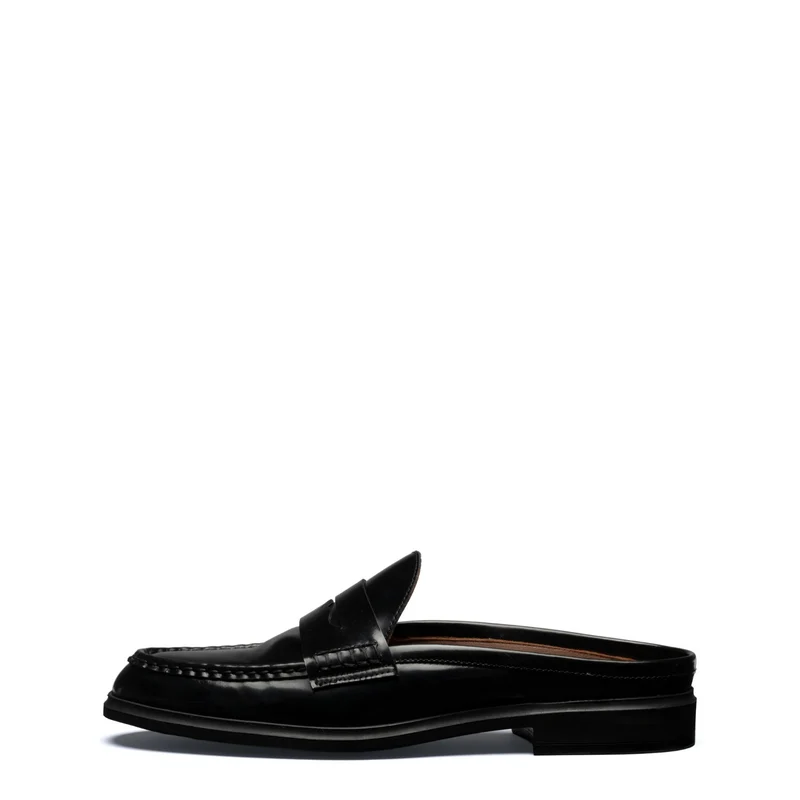 Isabel Bernard Vendôme Blandine mules noires en cuir spazzolato IB51016-601-35