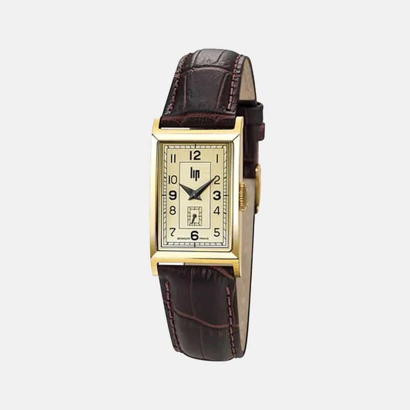 Montre LIP Femme Churchill T18 en Cuir Marron 671006