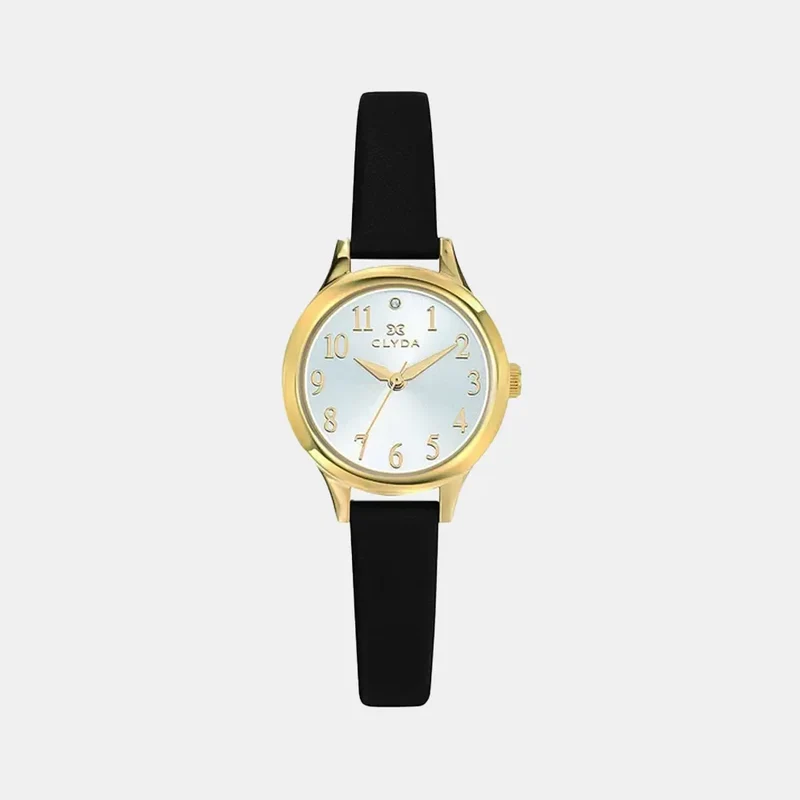 Montre CLYDA Femme Josephine en Cuir Noir CLA0767PTAN
