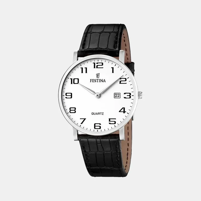 Montre FESTINA Homme Classique en Cuir Noir F16476/1