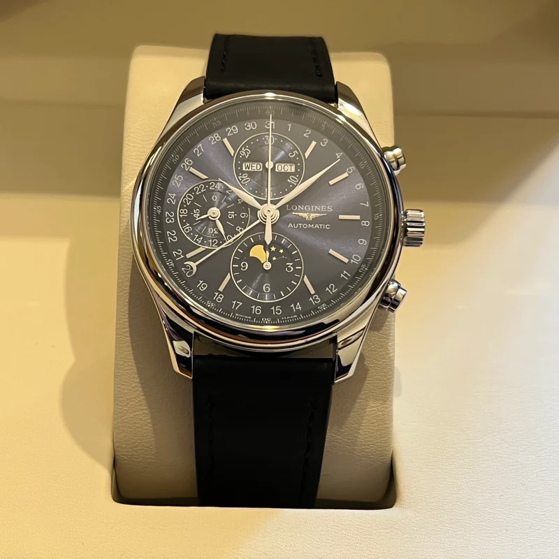 Coffret complet Longines Master Collection Chrono Phase de Lune L2.773.4.92.0