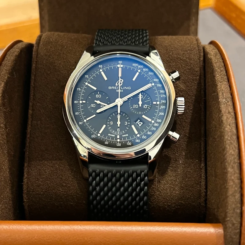 Coffret complet chronographe Breitling Transocean AB015212/BA99