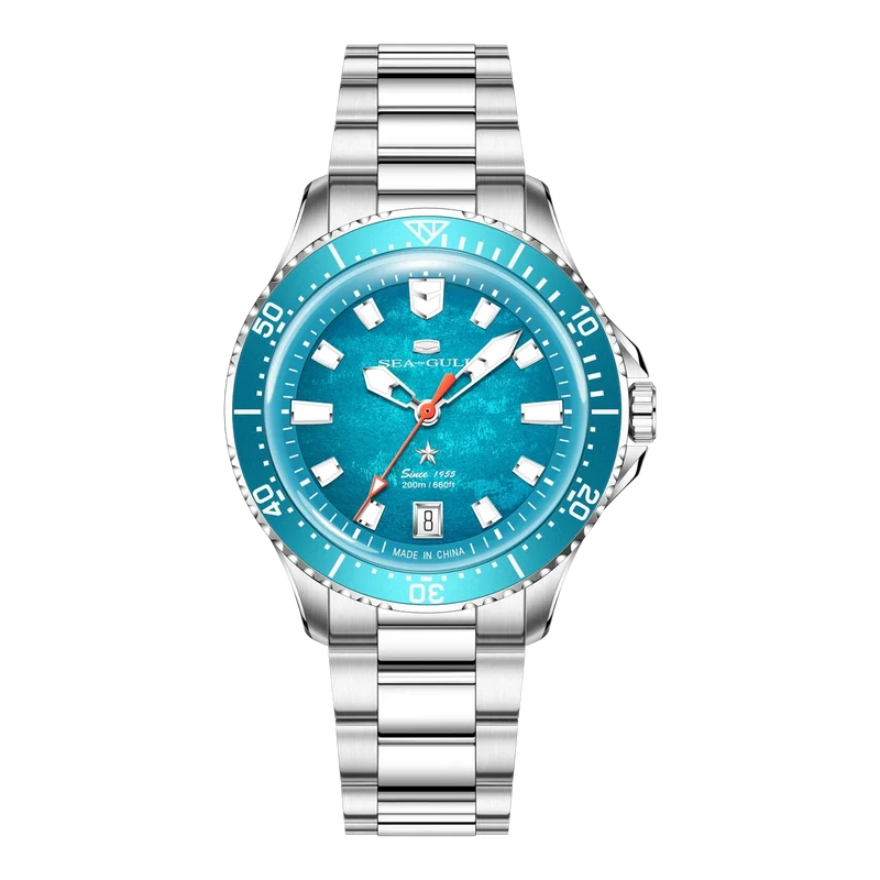 Océan 200m Métallique Dégradé Calendrier Plongée 39mm