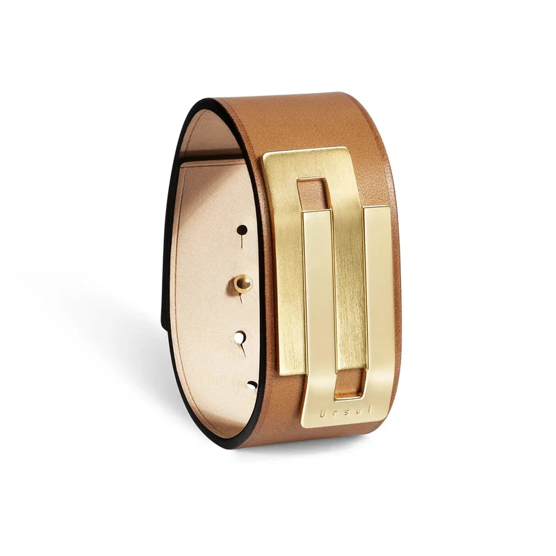 Manchette cuir camel | EMBRACE