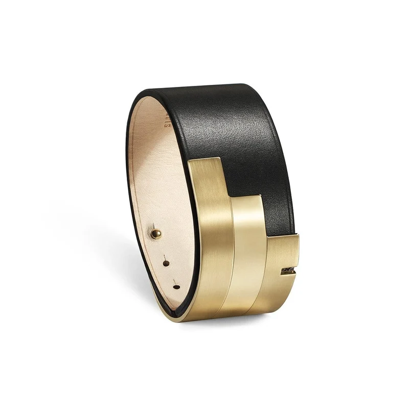 Manchette en cuir noir femme | ADDITIVE