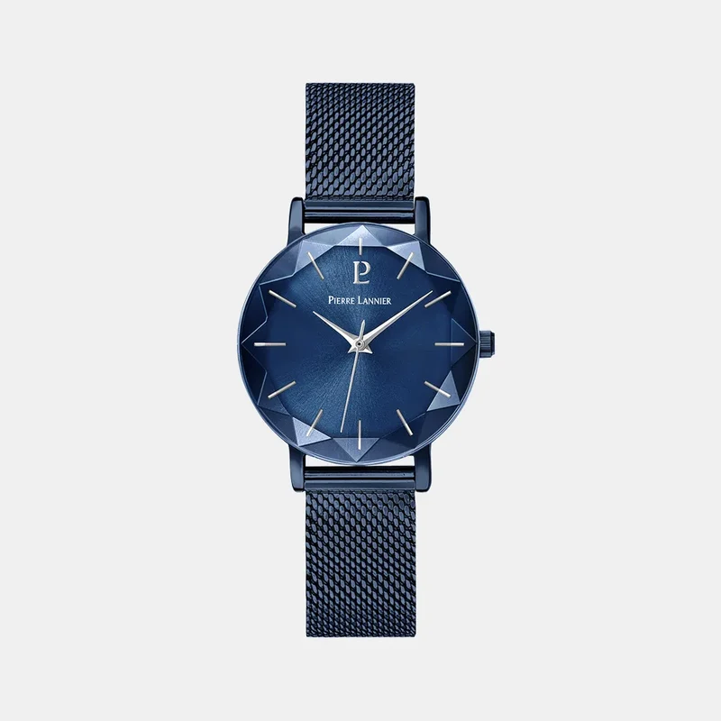 Montre PIERRE LANNIER Femme Multiples en Acier Milanais Bleu 010P968