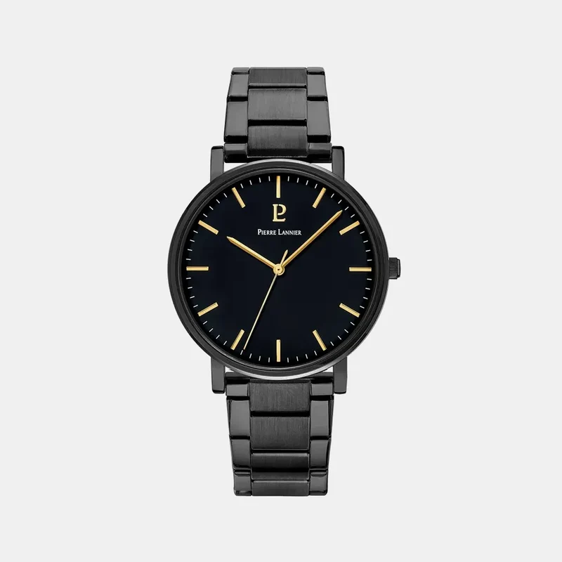 Montre PIERRE LANNIER Homme Essential en Acier Noir 252G439