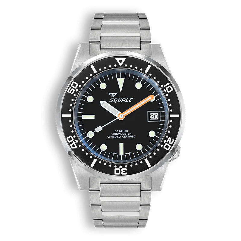 Montre automatique Squale 1521 Classic COSC en acier 1521COSCL.SQ20B
