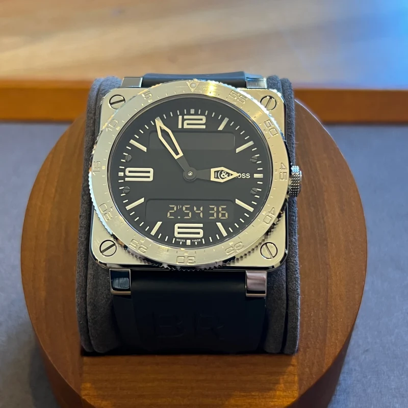 Bell & Ross Montre à quartz type Aviation, ensemble complet BR03-88-S