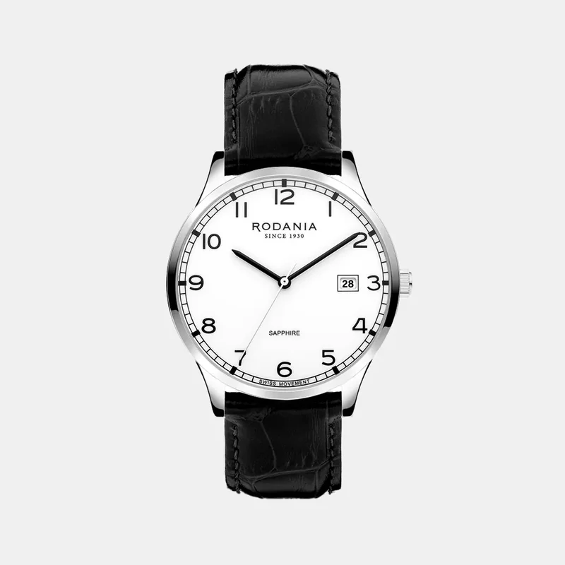 Montre RODANIA Homme NYON CLASSIC en Cuir Noir R22055