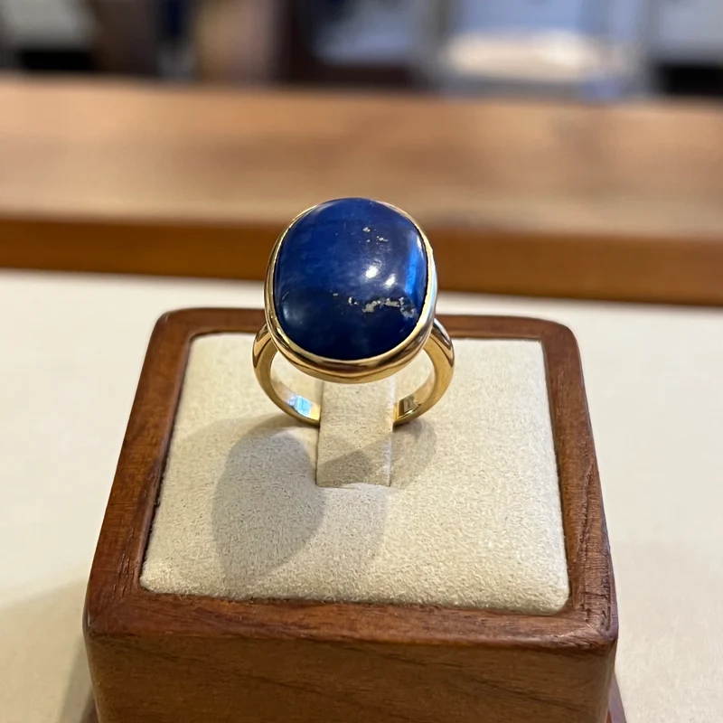 Bague Lapis-Lazuli Or Jaune 12.3g