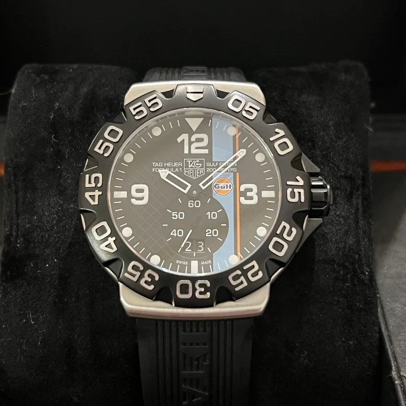 Coffret complet TAG Heuer Formula 1 Gulf Edition WAH1013