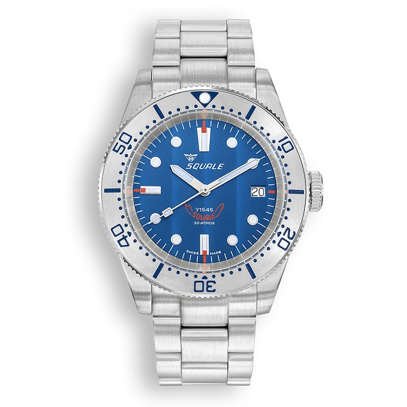 Montre automatique Squale 1545 avec bracelet bleu acier (1545SSBLC.AC)