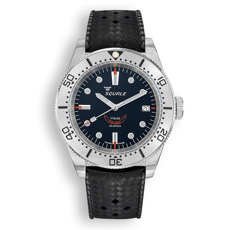 Montre automatique Squale 1545 en acier et caoutchouc noir (1545SSBK.HT)