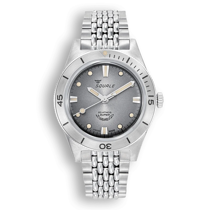 Montre automatique Squale Super Squale Sunray Grey avec bracelet en acier SUPERSSG.AC