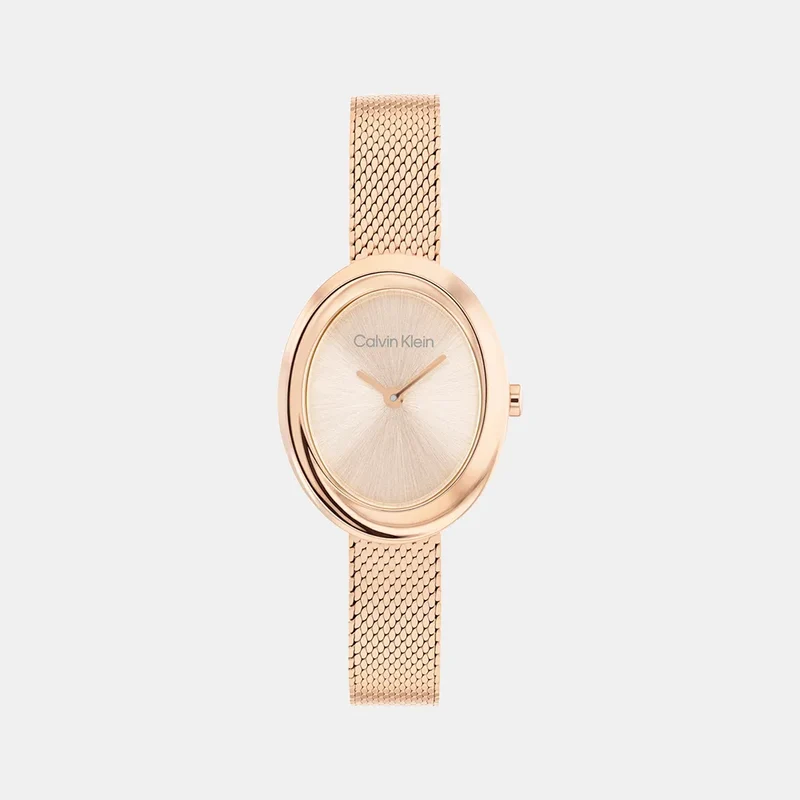 Montre CALVIN KLEIN Femme Twisted Bezel en Acier Rose Doré 25100153