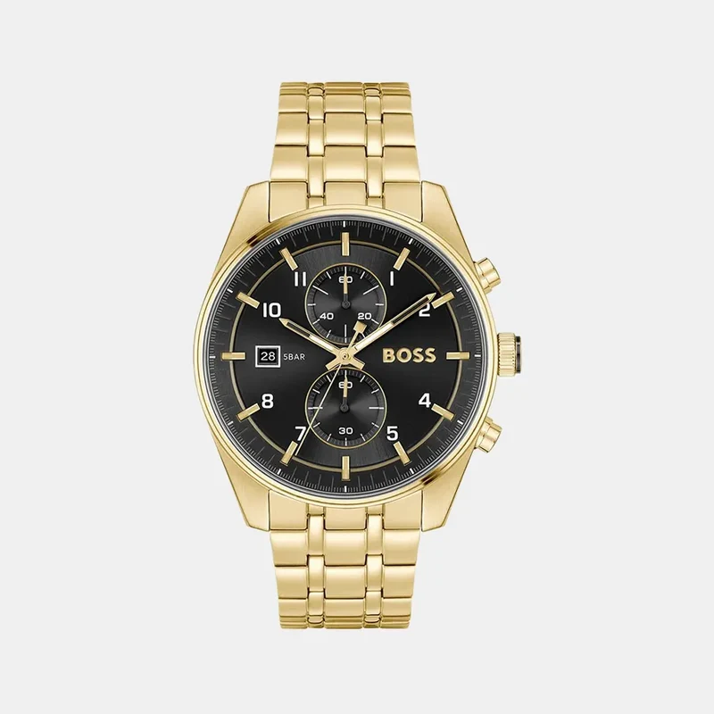Montre BOSS Homme Sport Luxe chronographe en Acier Doré 1514152