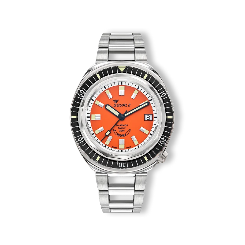 Montre automatique Squale 2001 Reverse Orange en acier (2001BKOR.AC)