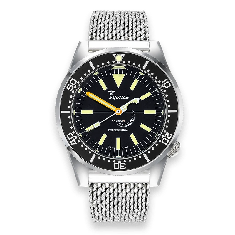 Montre automatique Squale 1521 Watch Your Hand en acier, édition limitée 1521SECSEC.ME20