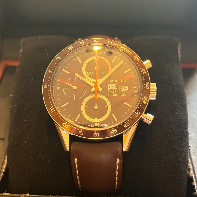 Coffret complet chronographe automatique Tag Heuer Carrera CV2013-4