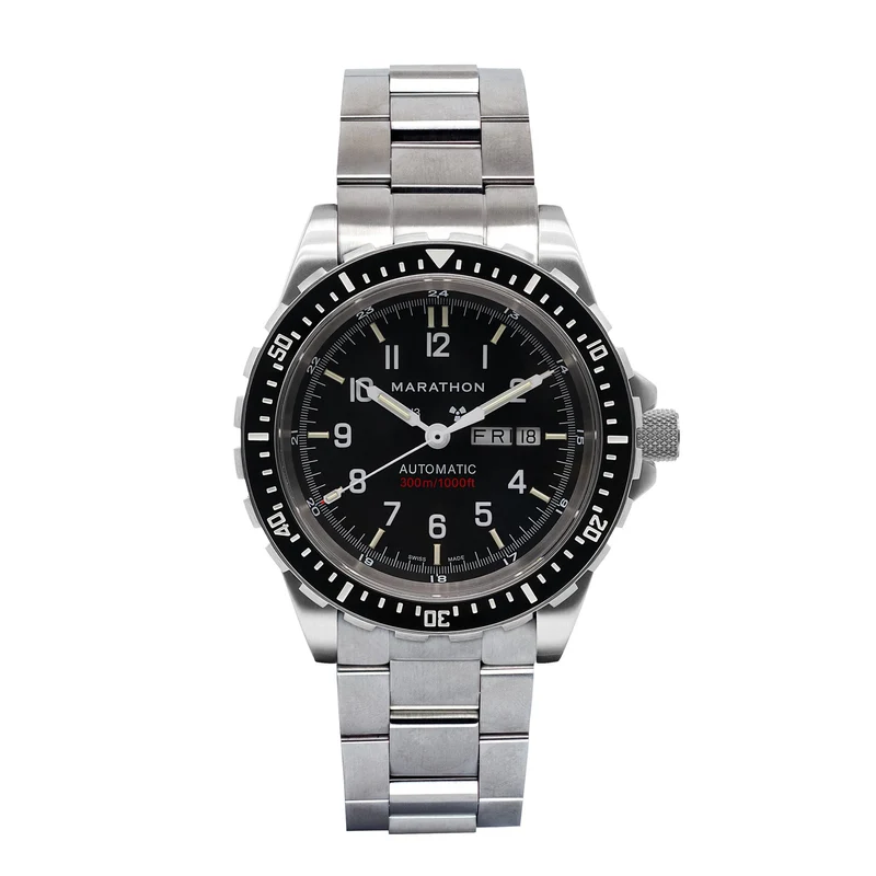Montre Marathon 46 mm Jumbo Day/Date automatique (JDD) avec bracelet en acier inoxydable