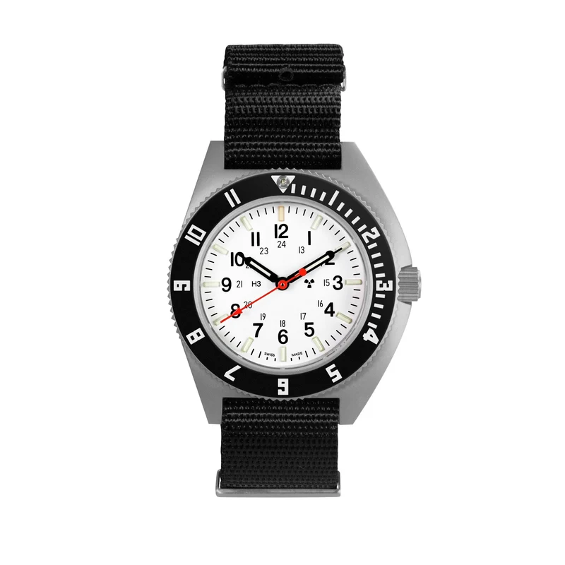 Montre Marathon 41 mm Arctic Steel Navigator (SSNAV) sur nylon DEFSTAN