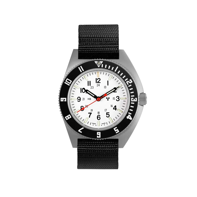 Montre Marathon 41 mm Arctic Steel Navigator (SSNAV) sur nylon balistique