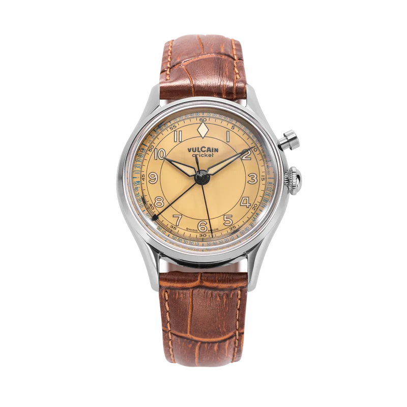 Vulcain Cricket Manuel Classique 39 mm - Marron Kaki