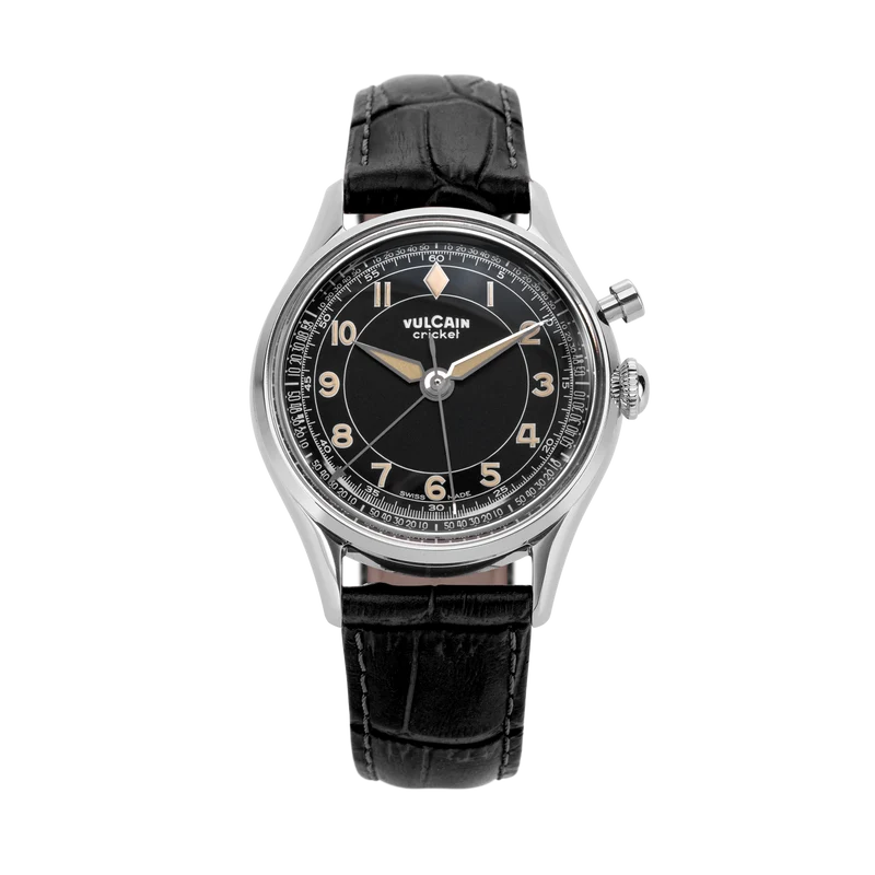 Vulcain Manuel Cricket Classique 36 mm - Numéros Noir et Kaki