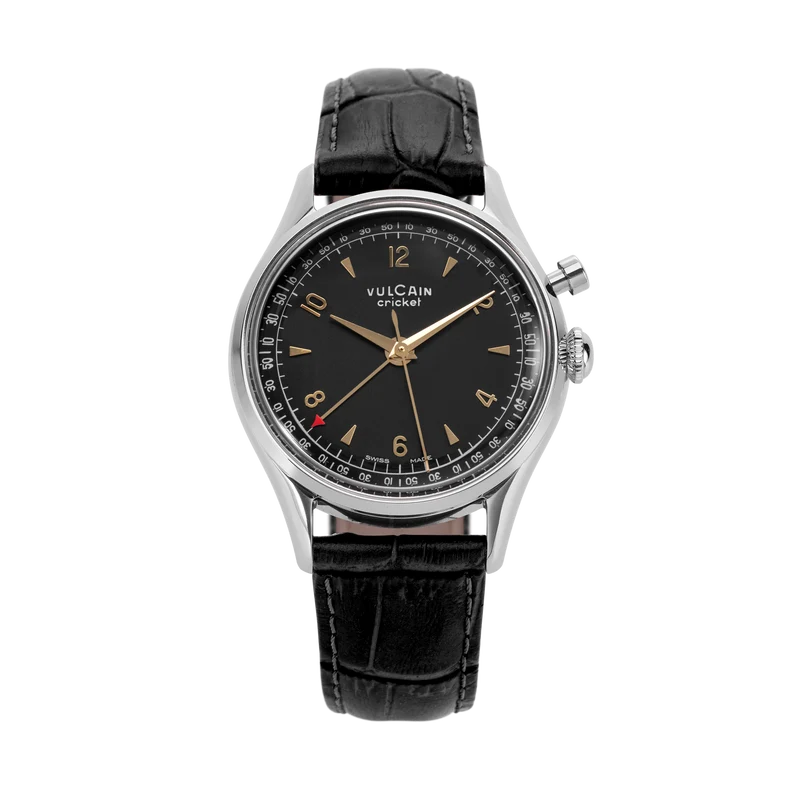 Vulcain Manuel Cricket Tradition 39 mm - Noir et Or
