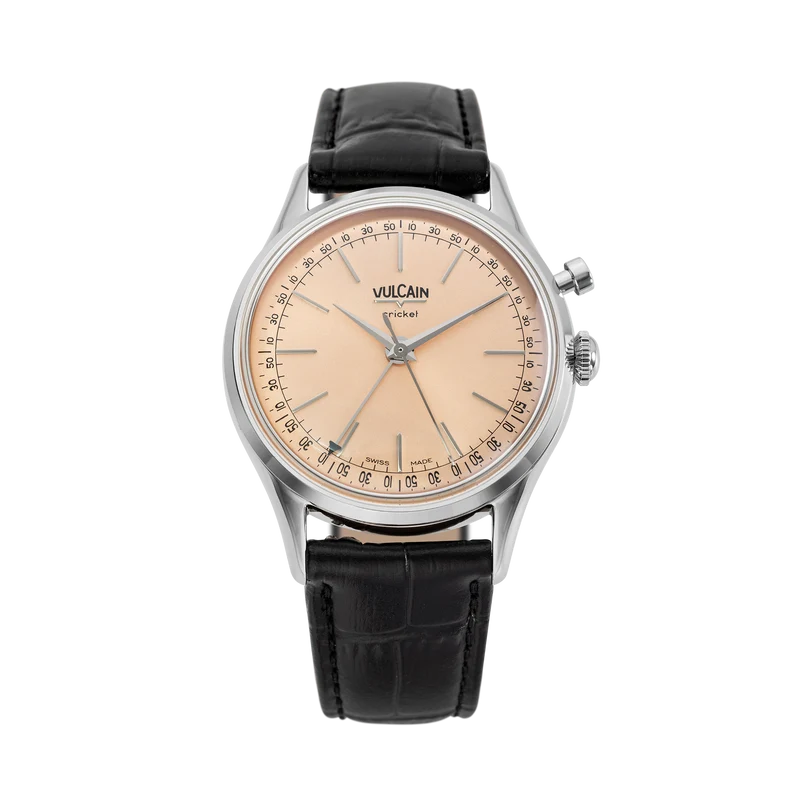 Vulcain Cricket President manuel 39 mm - Saumon pâle