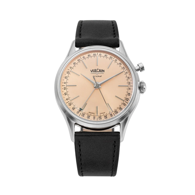 Vulcain Cricket President manuel 36 mm - Saumon pâle