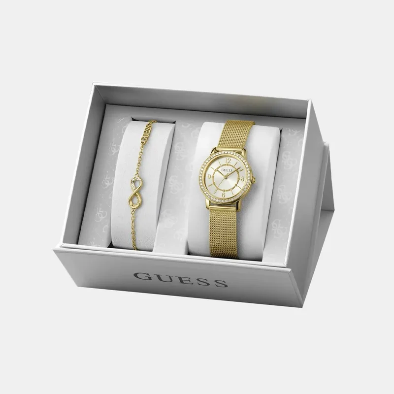 Montre GUESS Femme Melody en Acier Doré - Coffret avec Bracelet JUBS01537JWYGS