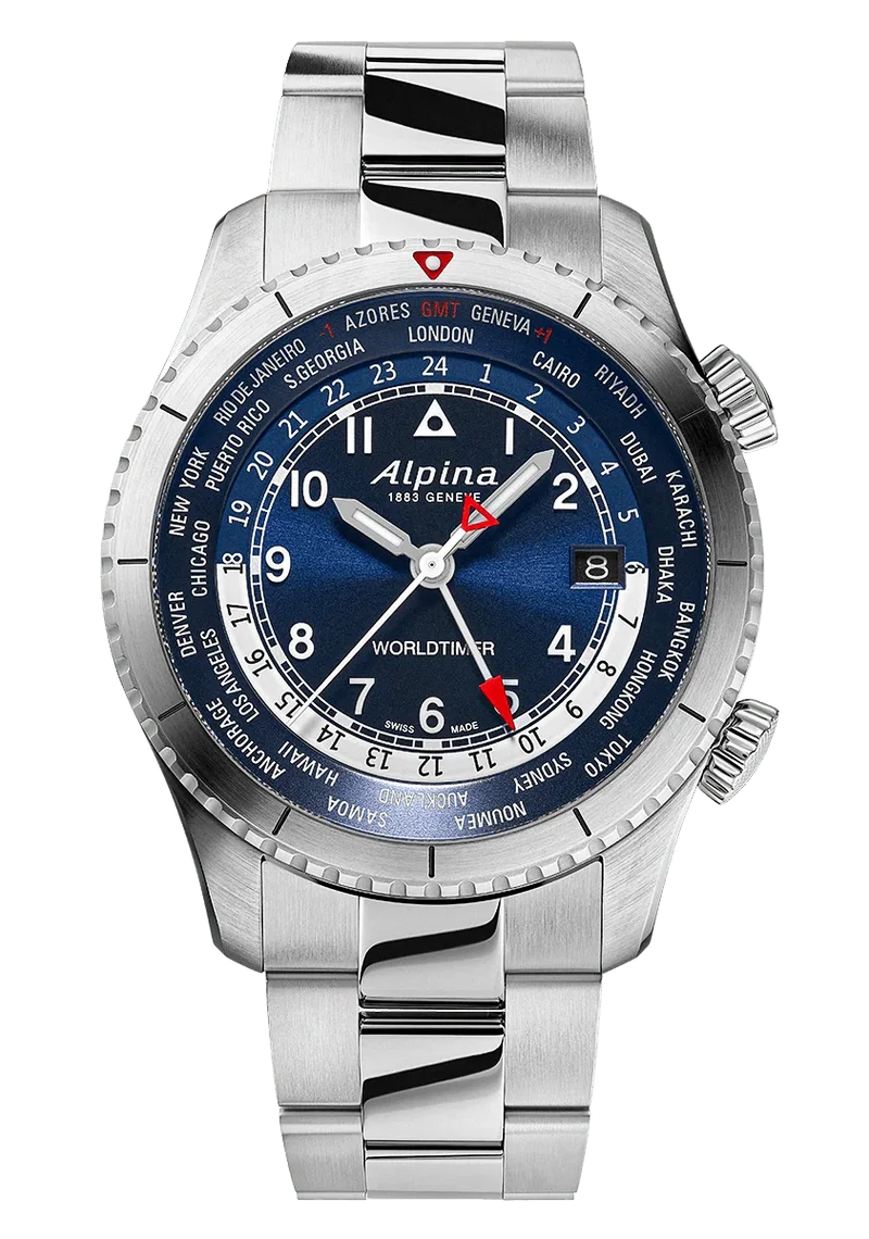 Alpina Startimer Pilot Quartz Worldtimer 41mm