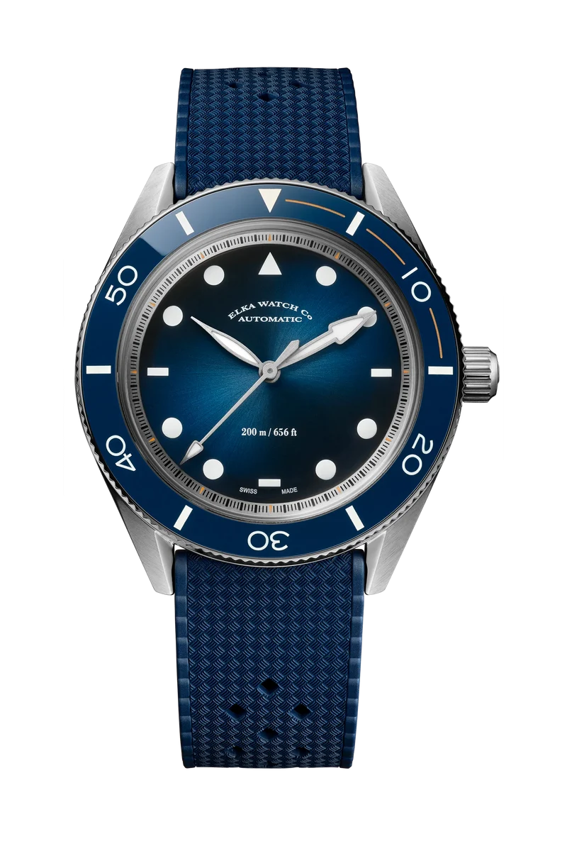 ELKA Arinis AF01w-1201 Automatique Cadran Bleu Dégradé et Caoutchouc Bleu Tropique